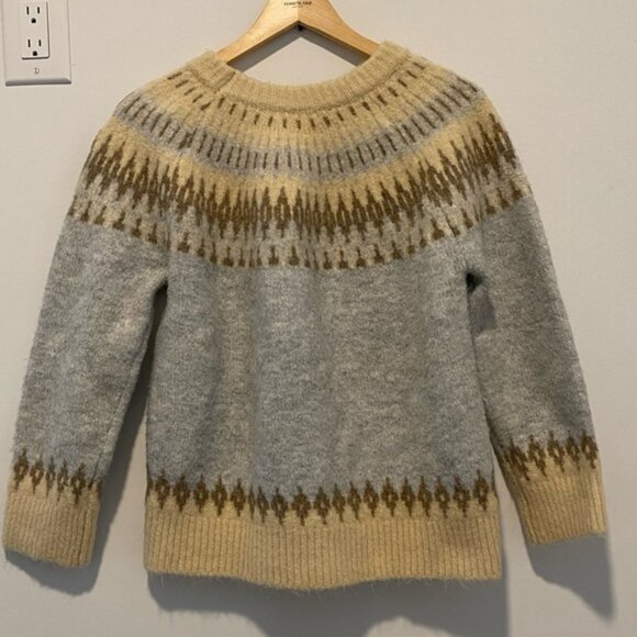 Thick Wool Cashmere-Feel Sweater Cream Cozy Knit — Size M (Approx.) - Picture 5 of 7